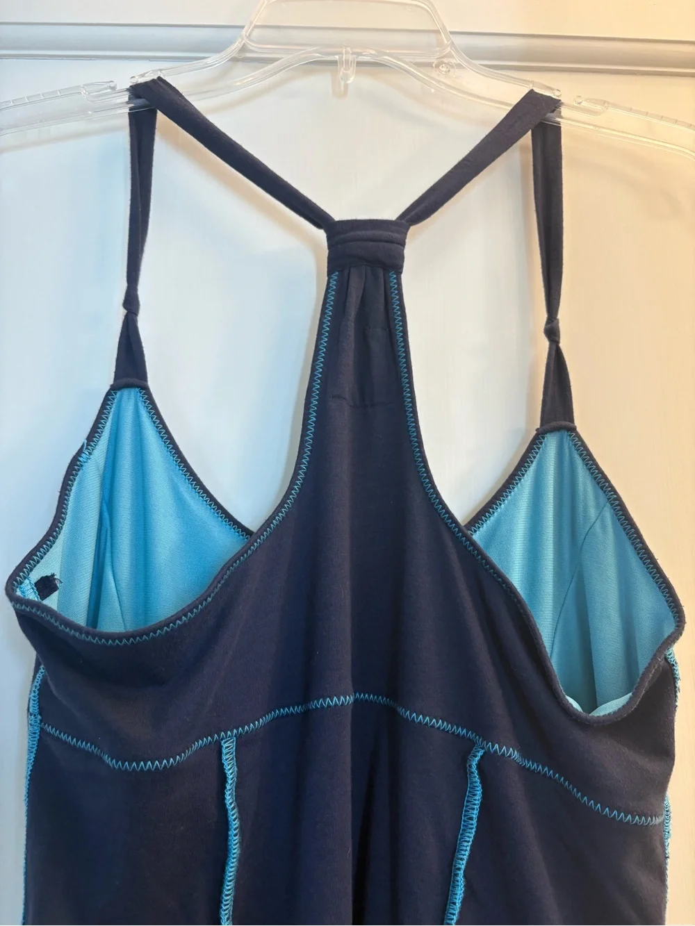 Free People Navy Mini Dress with Teal Cutout Detail